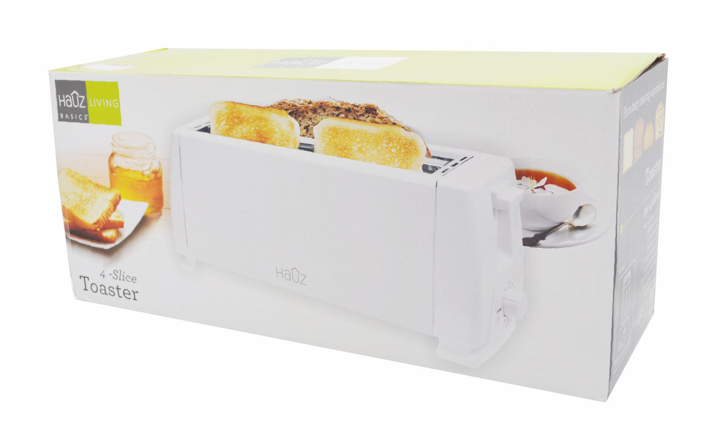 4 Slice Toaster - White