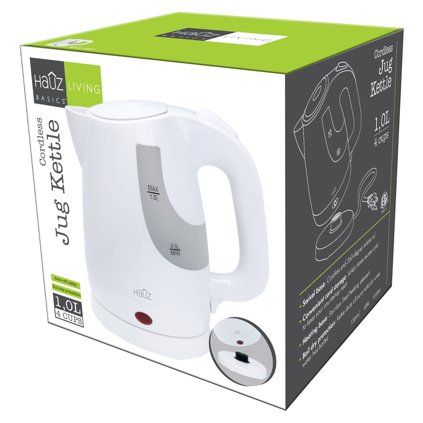 Jug Kettle 1L - White