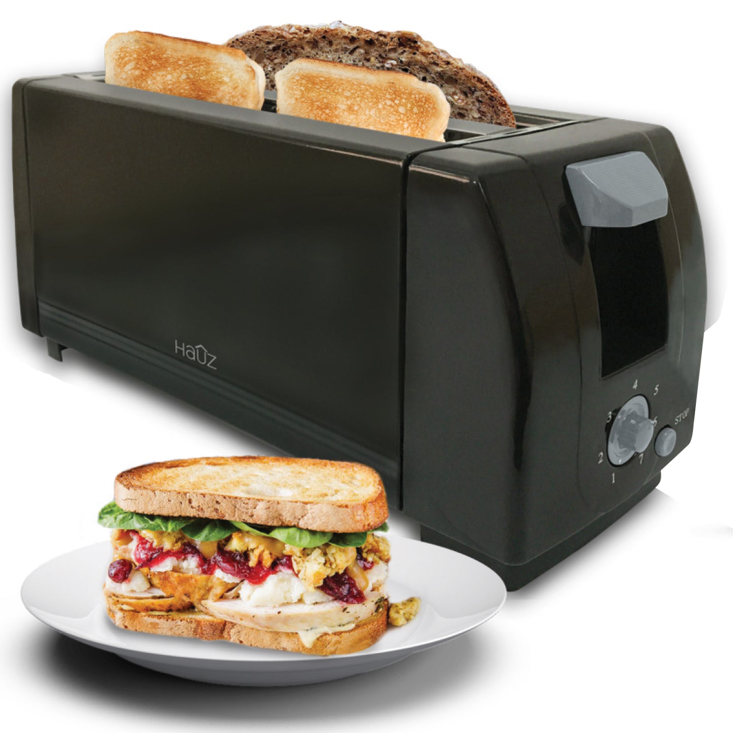 4 Slice Toaster - Black