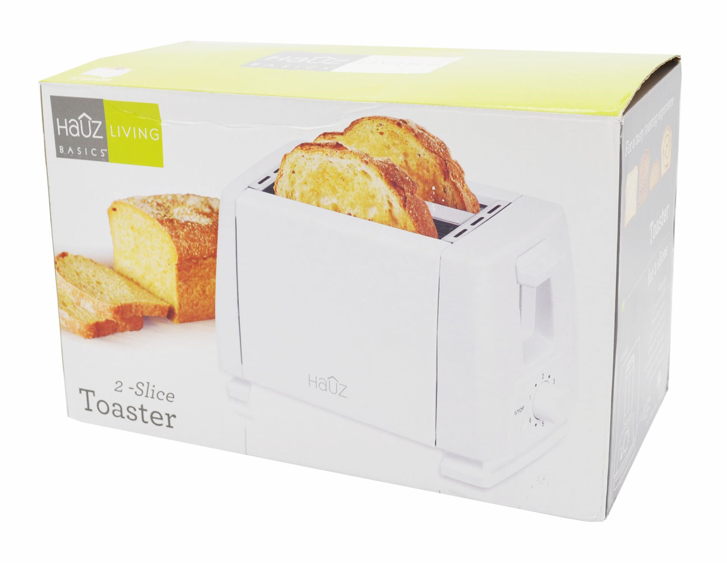 2 Slice Toaster - White