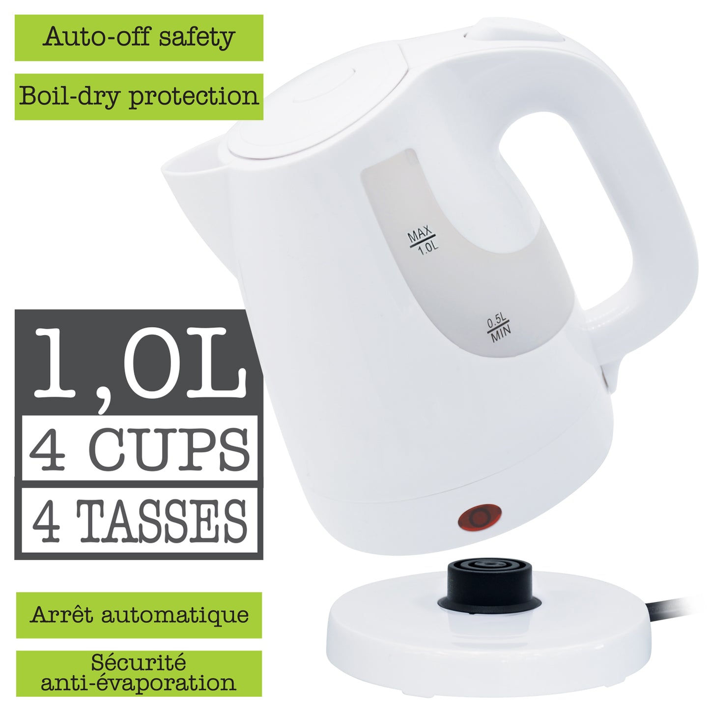 Jug Kettle 1L - White